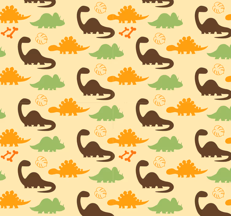 roleta na okno dinosaury béžové pozadie - Tenstickers