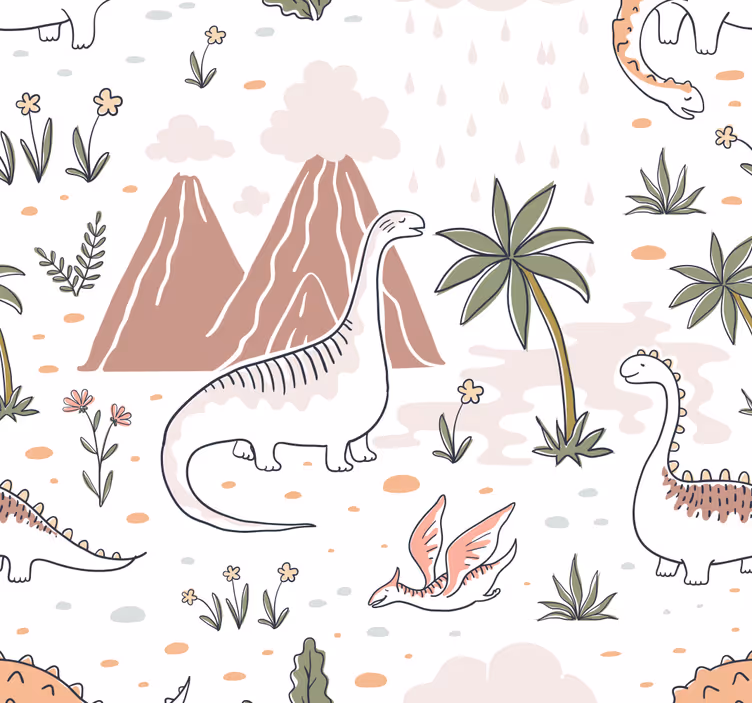 roleta na okno dinosaury severský štýl - Tenstickers