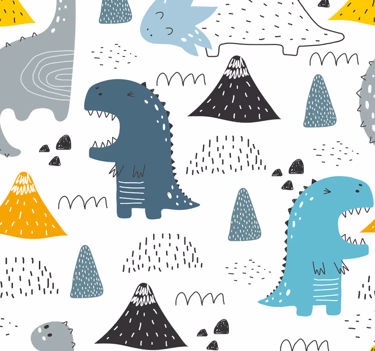 roleta na okno dinosaury škandinávsky vzor - Tenstickers