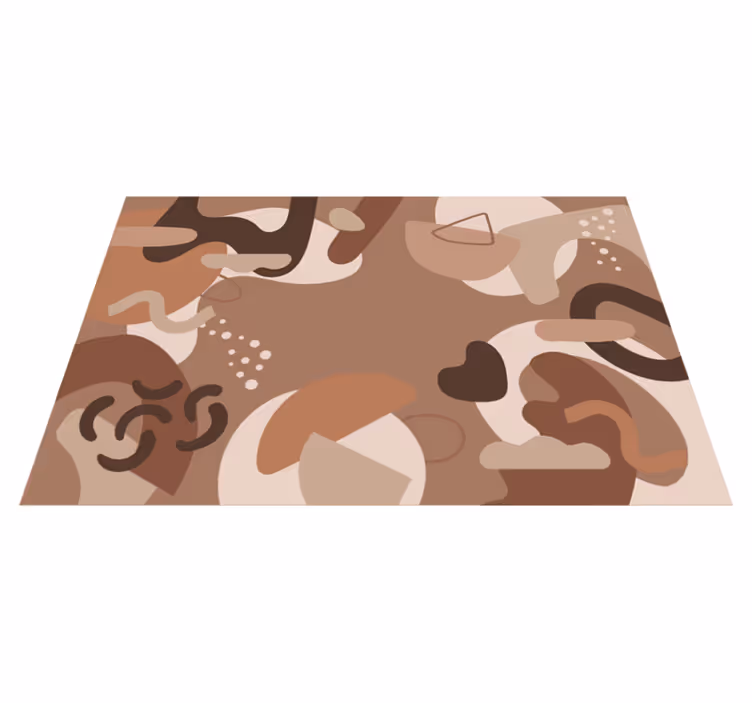 Moderné prestieranie na stôl abstraktné tvary mocha mousse - Tenstickers