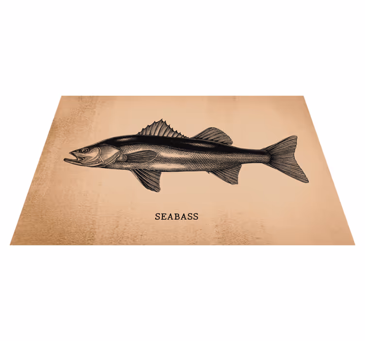 Originálne prestieranie s ilustráciou seabassu - Tenstickers