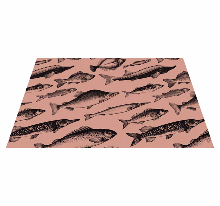 Ručne tažené rybie prestieranie z rýb - Tenstickers