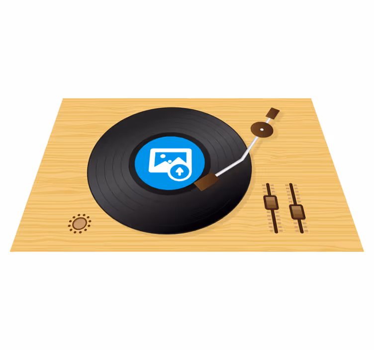 Vinylový disk prispôsobiteľné foto originálne prestieranie - Tenstickers