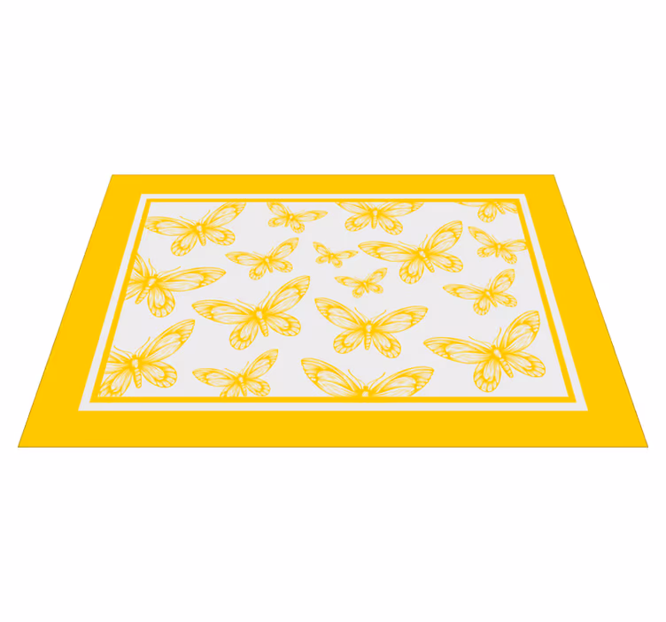 žlté motýle elegantné prestieranie - Tenstickers
