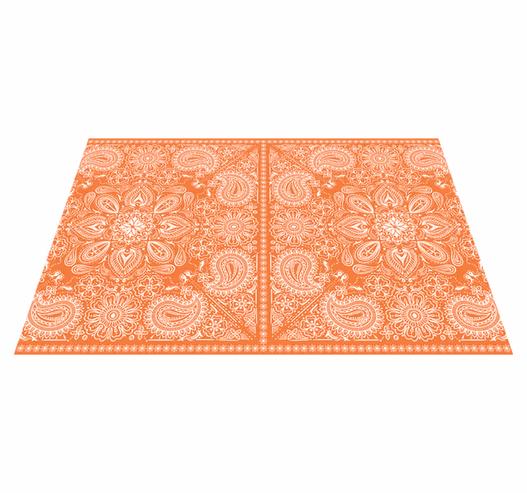 Vzorované prestieranie s detailným oranžovým vzorom - Tenstickers