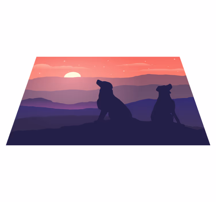 Vinylové prestierania na západ slnka a pre psov - Tenstickers