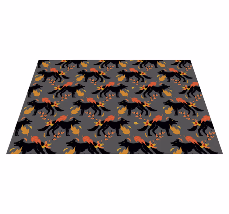 Halloweenske prestieranie líšky s plameňmi - Tenstickers