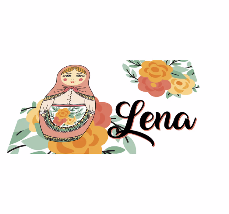 Prestieranie s menom ilustrácia bábiky matryoshka - Tenstickers