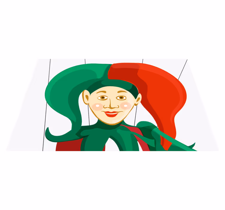 Halloween marioneta usmievavé deti prestierania - Tenstickers