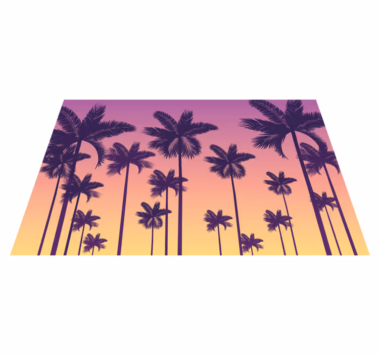 Originálne prestieranie palm tree sunset - Tenstickers