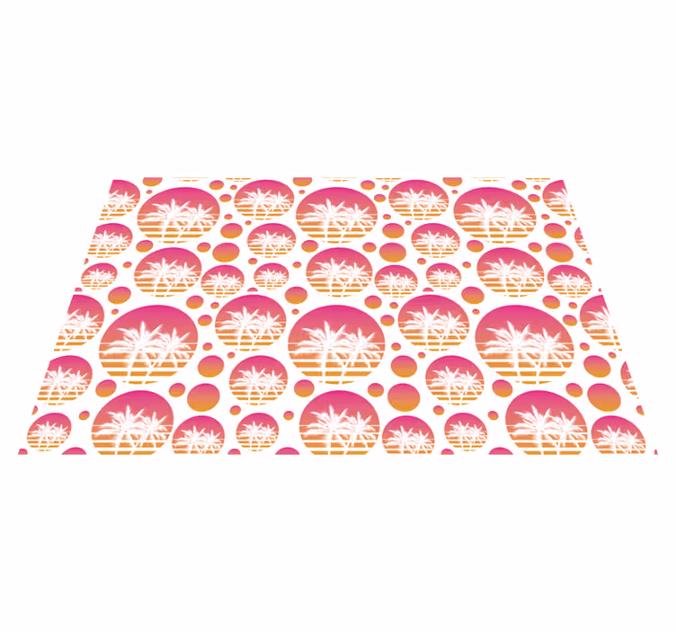 Originálne prestieranie s tropickými palmami - Tenstickers