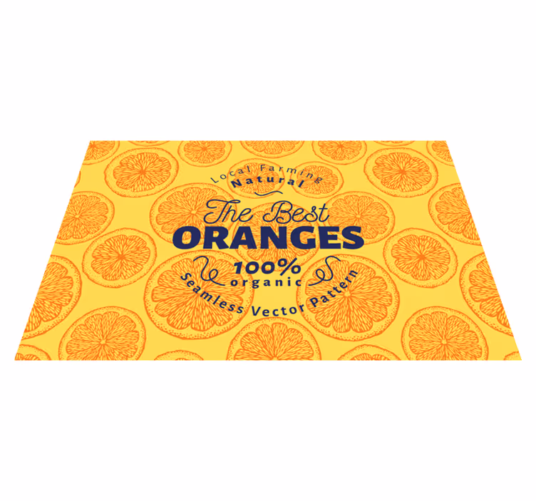 Originálne prestieranie s organickým pomarančovým vzorom - Tenstickers