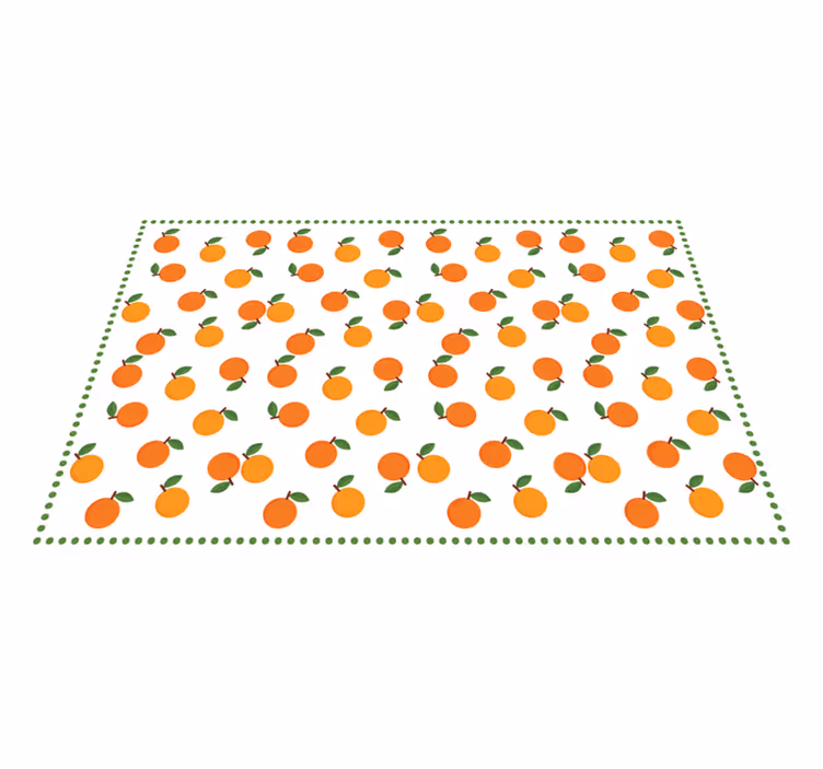 Rímsa elegantné pomaranče rám citrusové prestieranie - Tenstickers