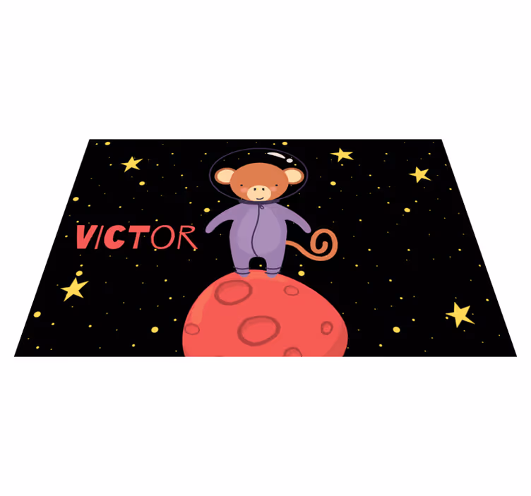 Detské prestieranie dobrodružstvo opice astronauta - Tenstickers