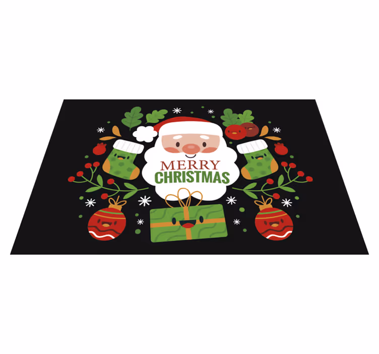 Vianočné prestieranie s veselým santa motívom - Tenstickers