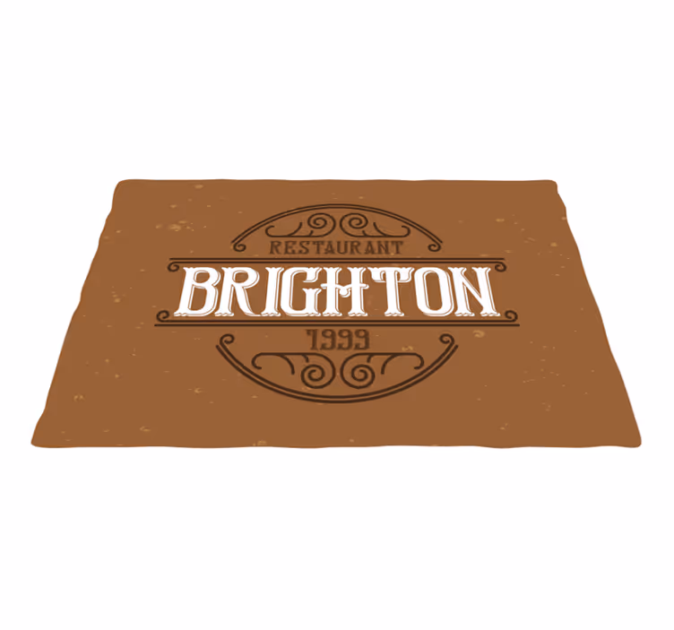 Prestieranie s textom logo reštaurácie brighton - Tenstickers