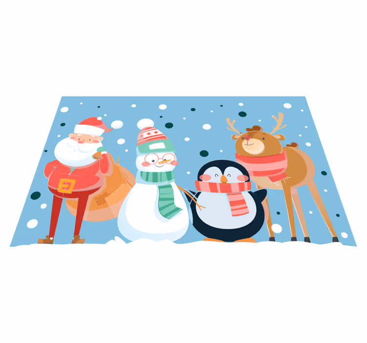 Sviatočné kreslené postavičky vianočné prestierania - Tenstickers