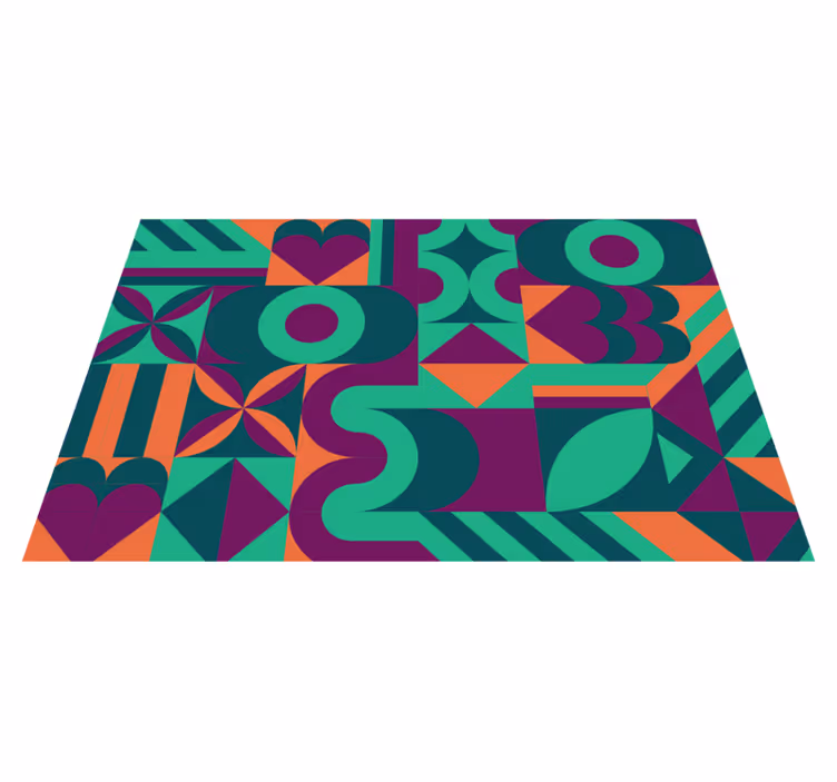 Farebný geometrický vzor moderné prestierania - Tenstickers