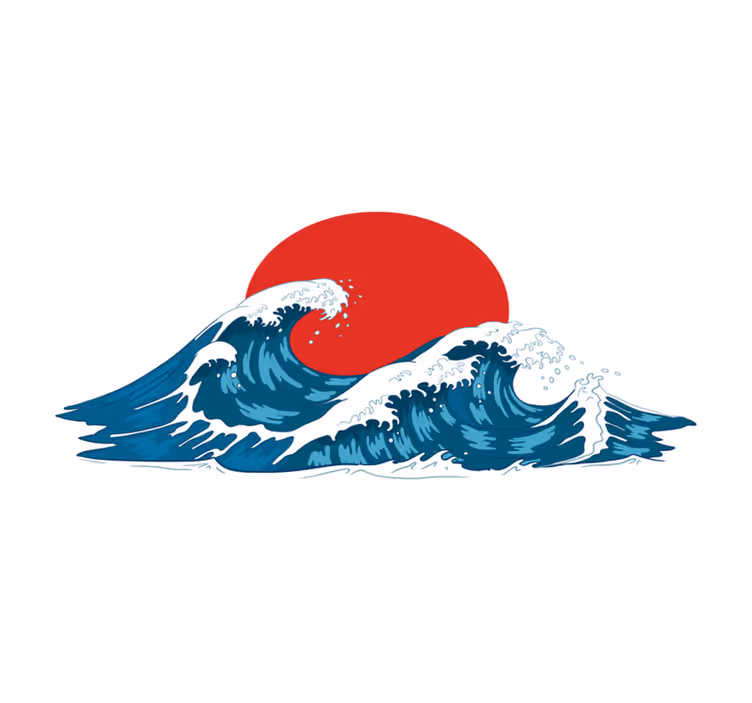 Japonské prestieranie veľkých vĺn v oceáne - Tenstickers