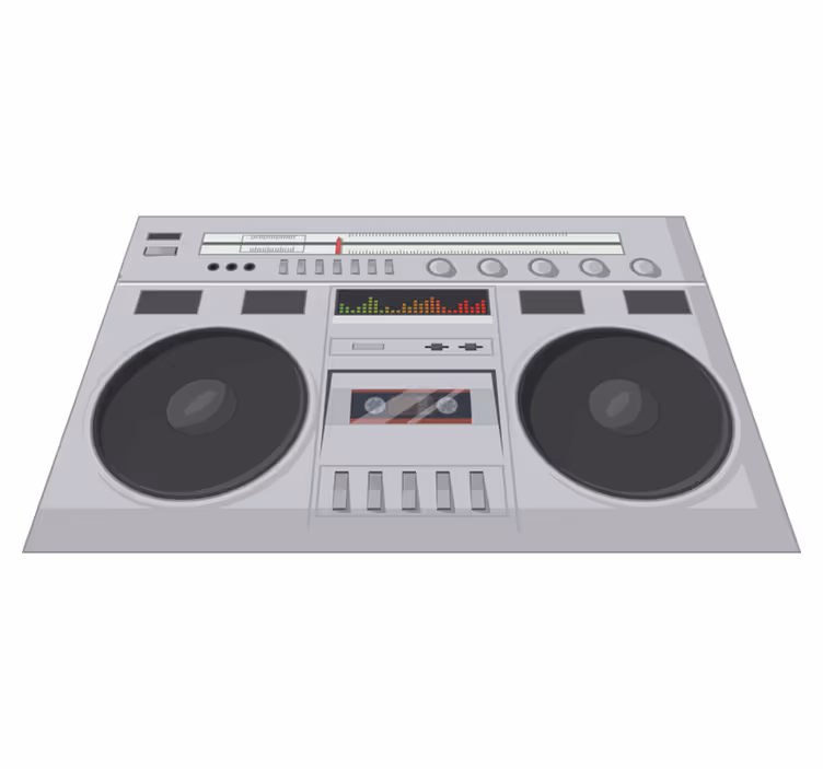 Originálne prestieranie v retro boombox štýle - Tenstickers