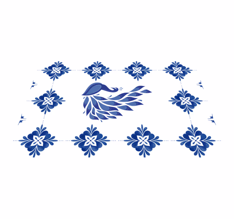 Originálne prestieranie s motívom pávieho kvetu - Tenstickers