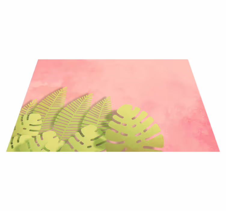 Ružové pozadie vinylové prestierania monstera - Tenstickers
