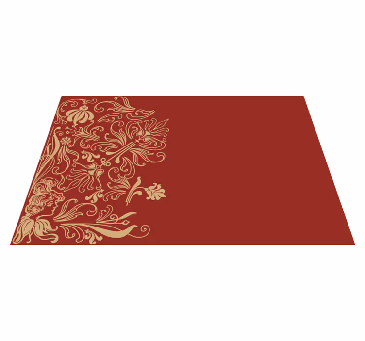 červené vintage bočné elegantné prestieranie - Tenstickers