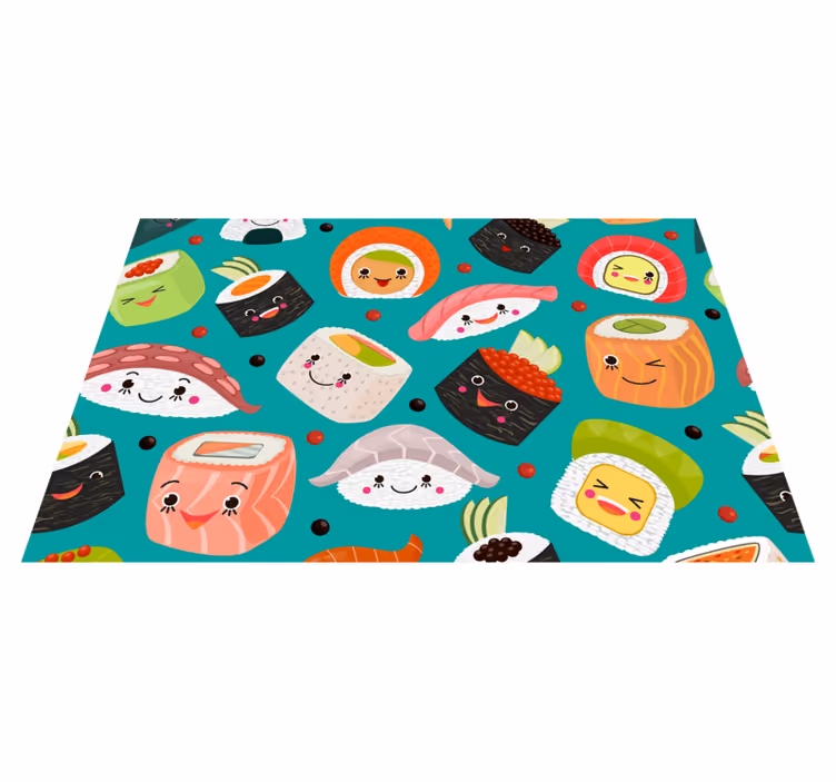 Detské prestieranie s roztomilými sushi postavičkami - Tenstickers