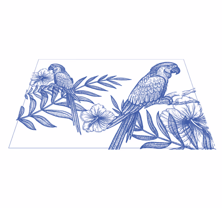 Originálne prestieranie elegantné usporiadanie papagájov - Tenstickers