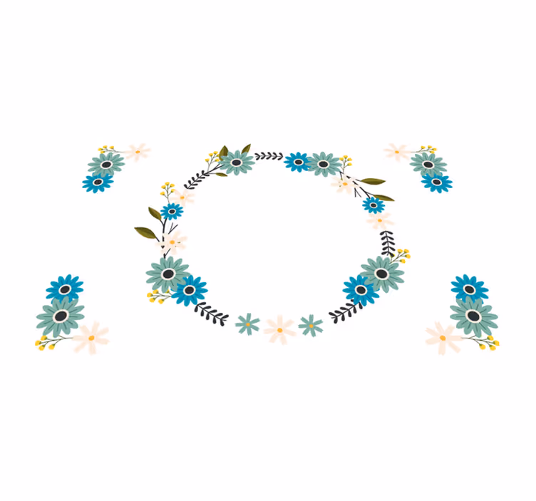 Koruna z divokých kvetov elegantné prestieranie - Tenstickers