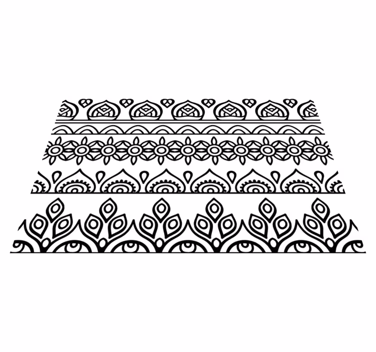 čiernobiele mandaly elegantné prestieranie - Tenstickers