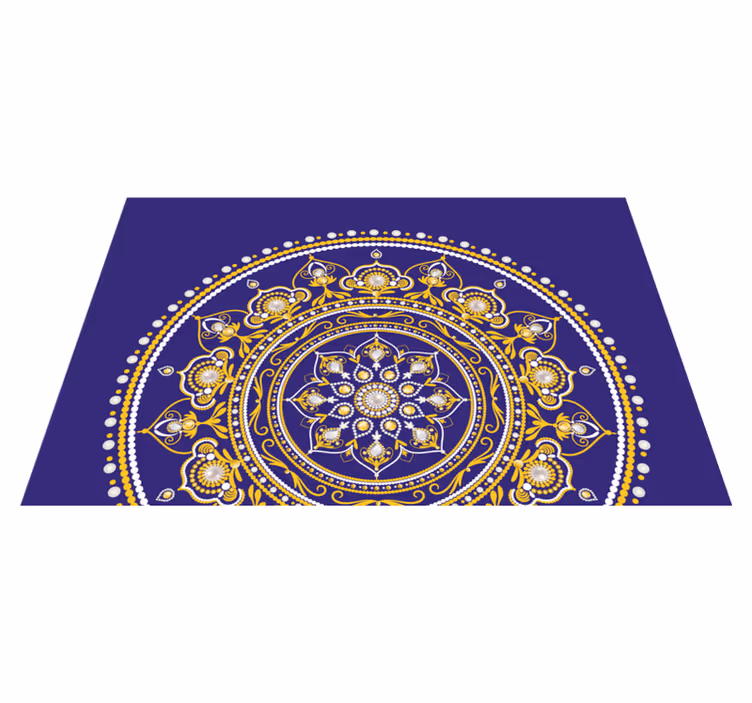 Fialové a zlaté indické vzory elegantné prestieranie - Tenstickers