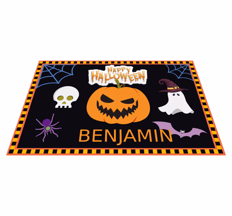 Detský halloween vzor s menom prestierania - Tenstickers