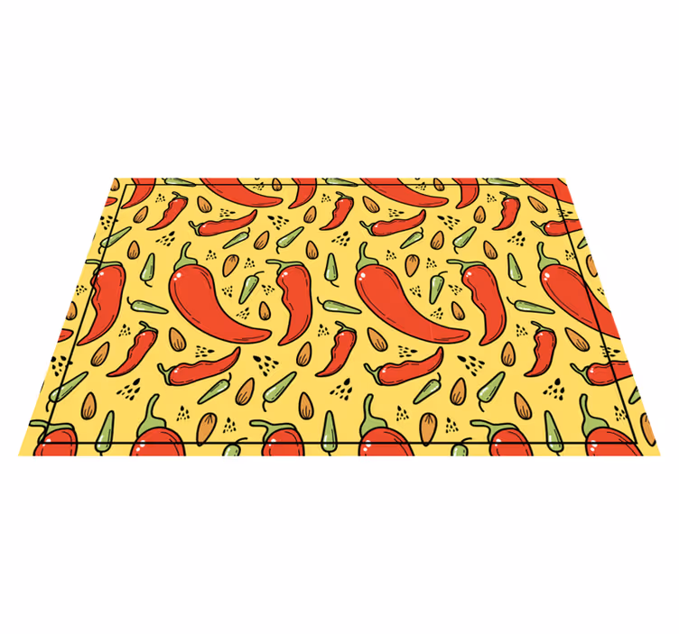 Originálne prestieranie s motívom chilli papričiek - Tenstickers