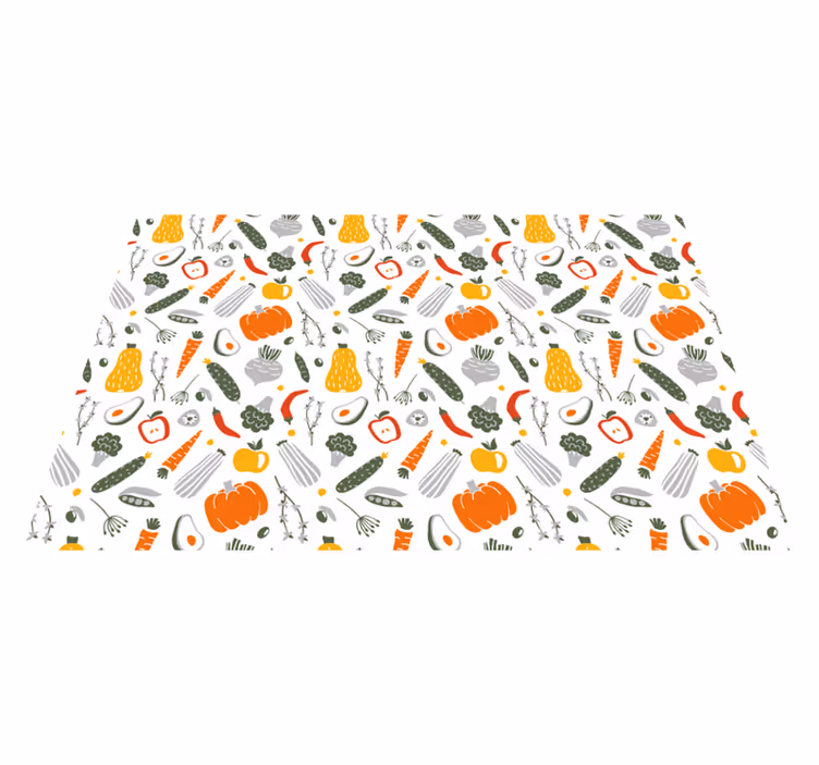 Originálne prestieranie s farebným vzorom zeleniny - Tenstickers