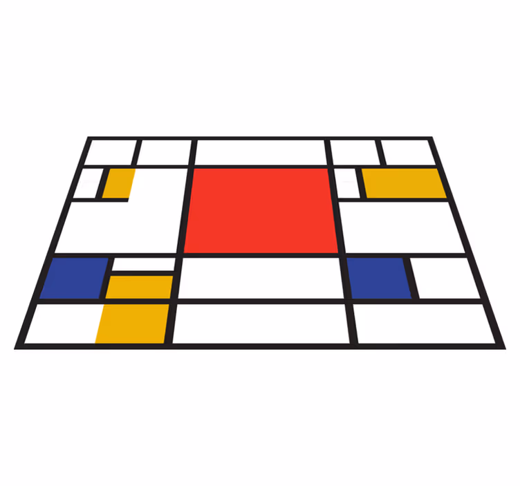 Mondrian geometrické umenie originálne vinylové prestierania - Tenstickers