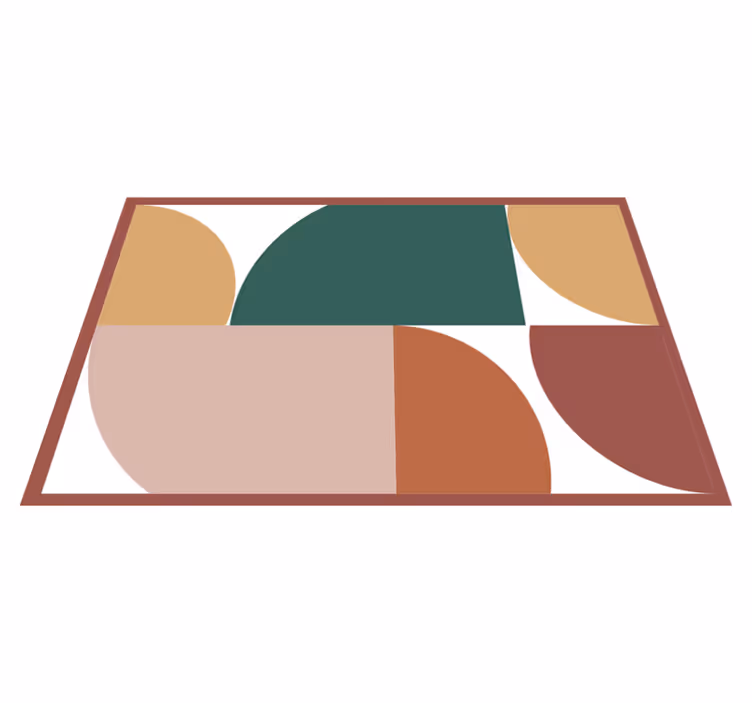 Moderné prestieranie na stôl geometrické farebné segmenty - Tenstickers