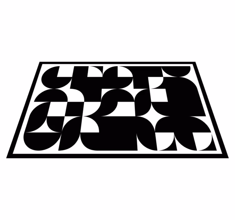 Moderné prestieranie na stôl geometrický čierny motív - Tenstickers