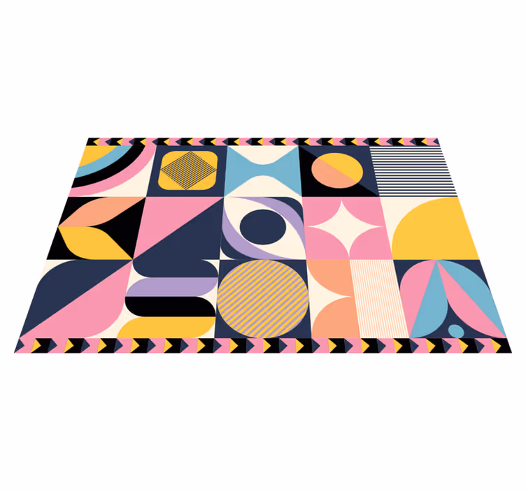 Moderné prestieranie na stôl geometrické farebné bloky - Tenstickers