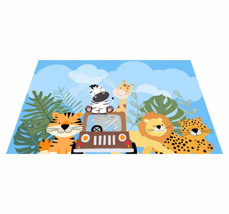 Detské prestieranie na safari s zvieratkami - Tenstickers