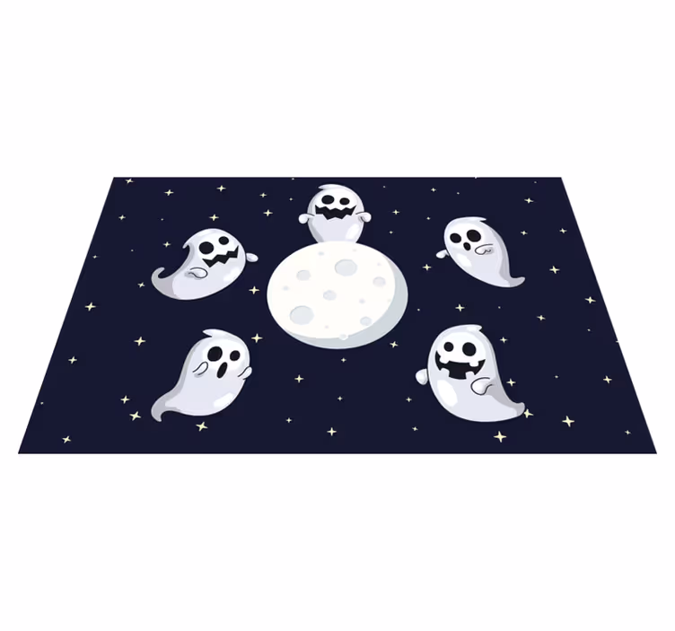 Biele lietajúce strašidlá mesiac halloween prestieranie - Tenstickers