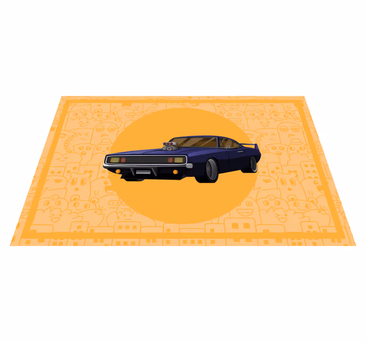 Svalové bežiace auto kreslené originálne prestierania - Tenstickers