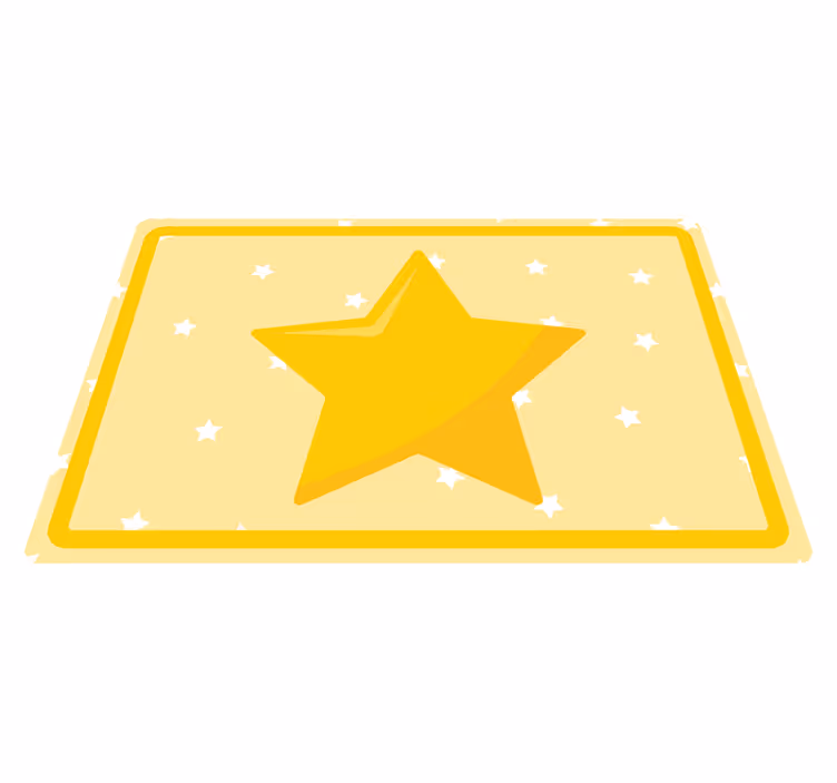 Domáce prestieranie žlté klasické hviezdy - Tenstickers