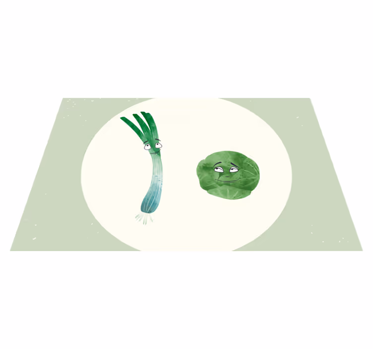 Pór a ružičkový kel ilustračné prestieranie - Tenstickers