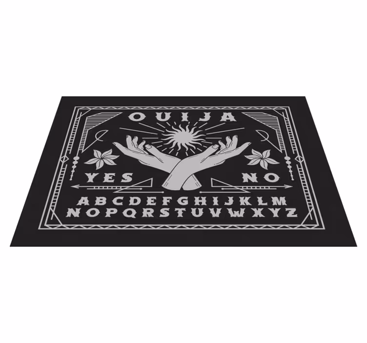 čiernobiele ouija doska originálne prestieranie - Tenstickers