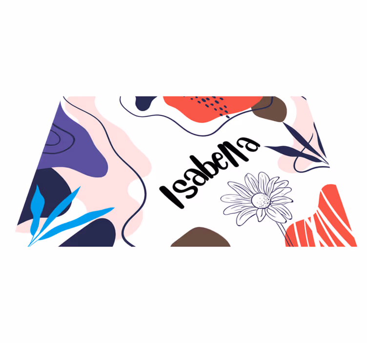 Prestieranie s menom farebné abstraktné kvety - Tenstickers