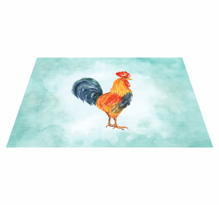 Originálne prestieranie s farebnou ilustráciou kohúta - Tenstickers