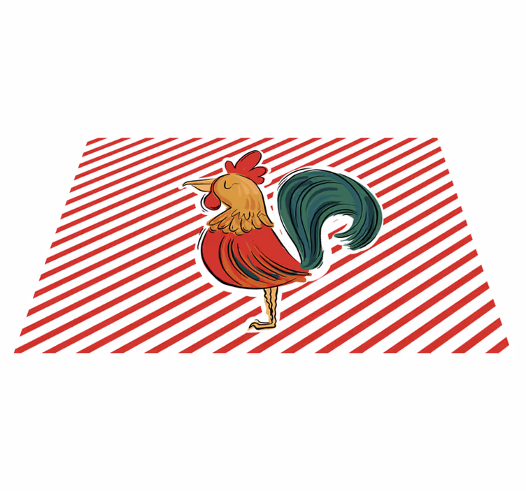 Farebné kohút dizajn originálne prestieranie - Tenstickers