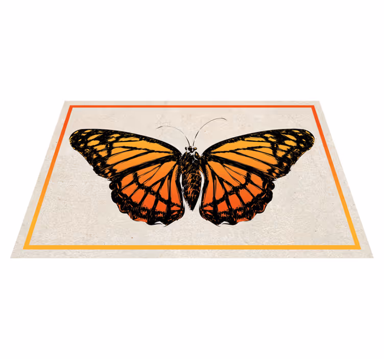 Originálne prestieranie oranžová monarská motýlica - Tenstickers