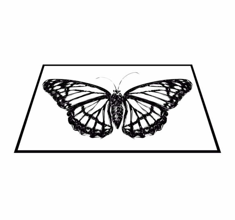 Originálne prestieranie s elegantnou ilustráciou motýľa - Tenstickers